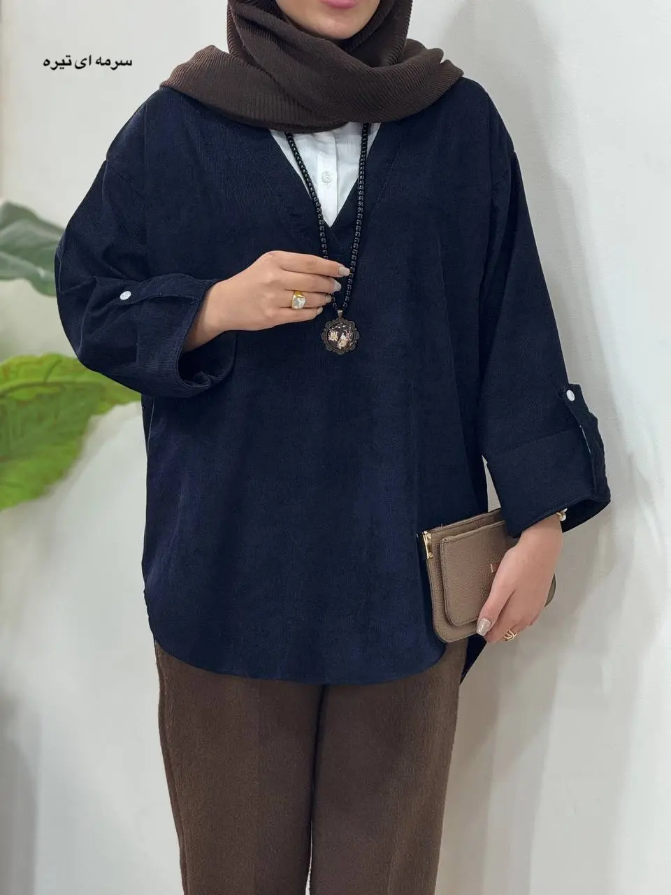 تونیک مانتویی یقه دار نوشین